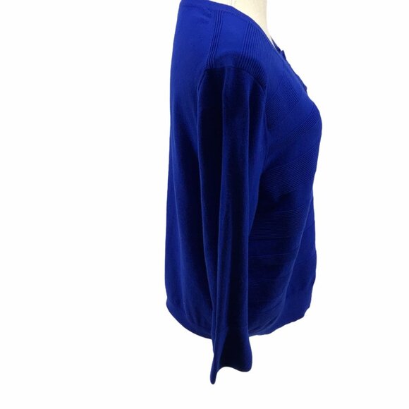 Charter Club Woman’s Modern Blue Cardigan Sweater - Picture 5 of 10